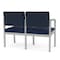 Lesro Lenox 2 Seat Tandem Seating W/ Arm, 43.5 in W 24.5 in L 32 in H LS2103 - alternate 2
